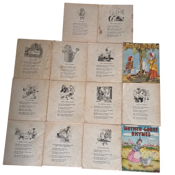 Vtg 1930s Platt & Munk Childrens 17 Book Set Classic Fairy Tales Nursery Rhymes - Picture 7 of 15